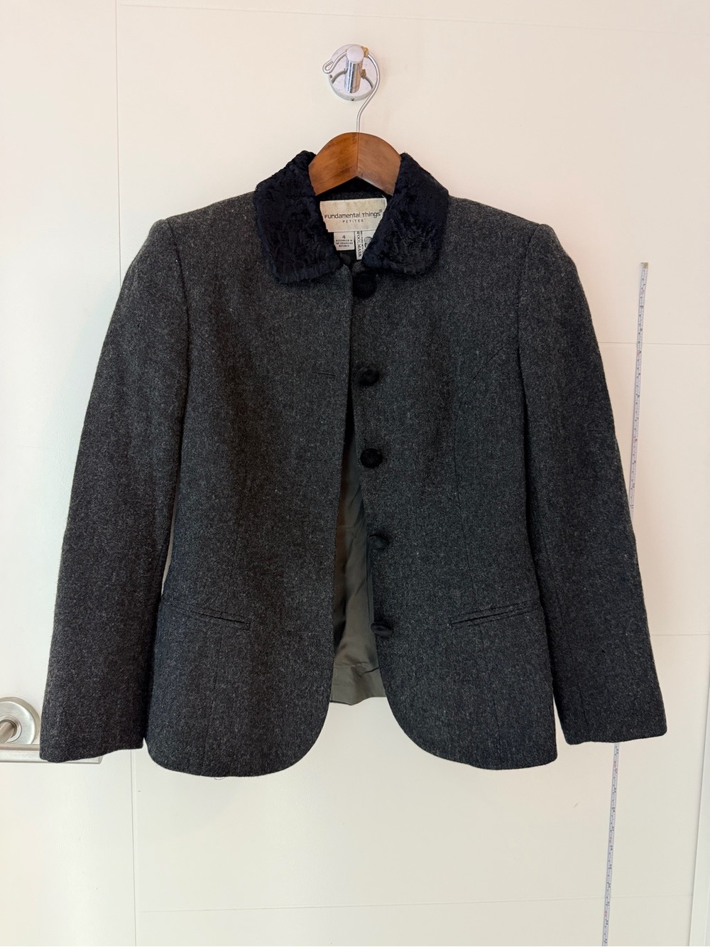 Fundamental Things Petites Black Wool Coat - Petite